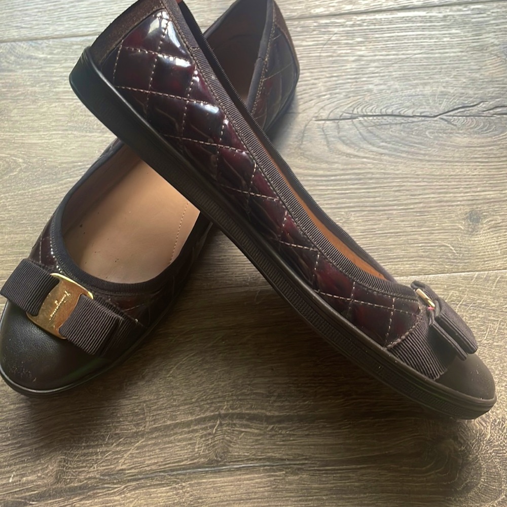 Salvatore Ferragamo Rufina Quilted Slip On Sneaker Ballet Flat